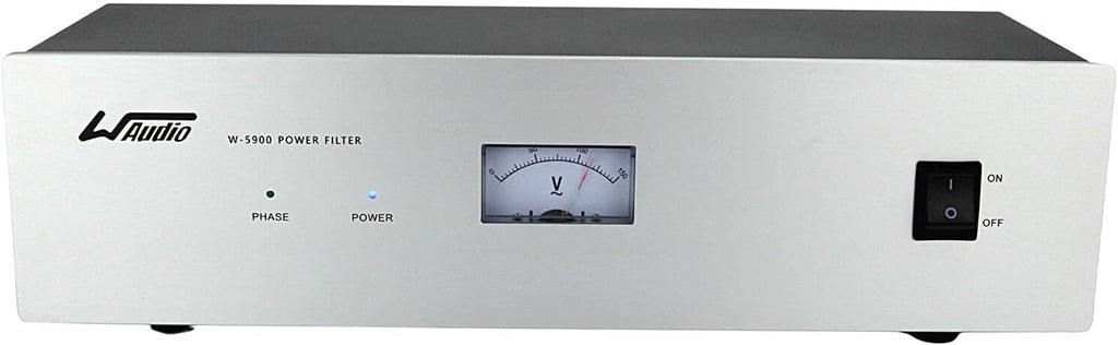 WAudio AC Noise Power Conditioner - Mains Purifier Audio Video Noise Filter Surge Protector with US Standard Sockets (Silver)