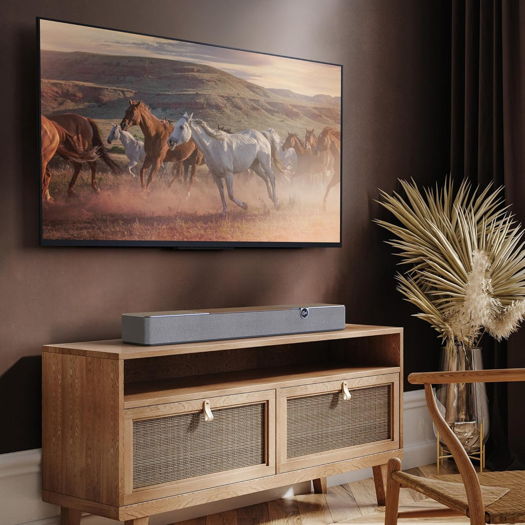 Klipsch Flexus CORE 100 2.1 Channel Powered by Onkyo Bluetooth Sound Bar with Dolby Atmos and Custom Tuned Bass - Walnut, 28" W