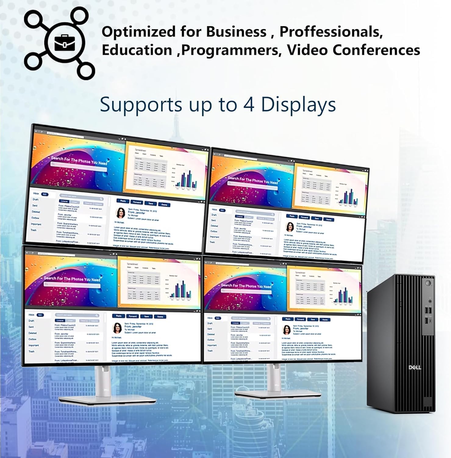Dell Pro Slim (Next-Gen Optiplex 7020 SFF) Business Desktop, Intel 14 Core i5-14500, 16GB DDR5 RAM, 512GB SSD, HDMI & DP, WiFi 6E, RJ-45, Windows 11 Pro, Wired KB & Mouse
