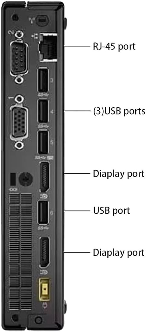 Lenovo ThinkCentre M710Q Mini Tiny Business Desktop PC, Windows 11 Pro, Core i7-6700T, 16GB RAM, 256GB SSD, Keyboard, Mouse, DisplayPort, WiFi (Renewed)