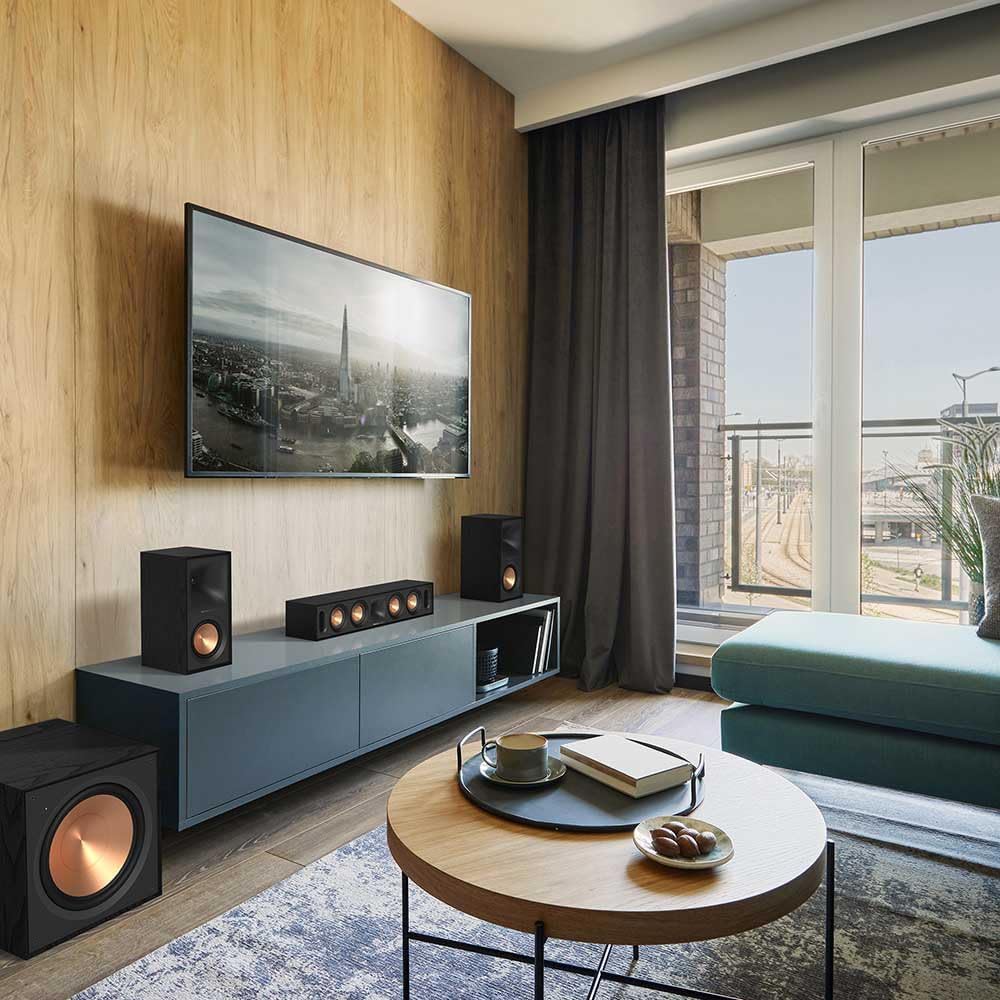 Klipsch Reference Next-Generation R-30C Horn-Loaded Center Channel Speakers for Crystal-Clear Home Theater Dialogue in Black