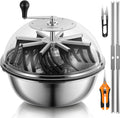 VIVOSUN 19 inch Bud Leaf Bowl Trimmer with Clear Visibility Dome, Sharp Stainless Steel Blades for Spin Cut, Solid Metal Gear Box, and Hand Pruner (Upgraded Version)