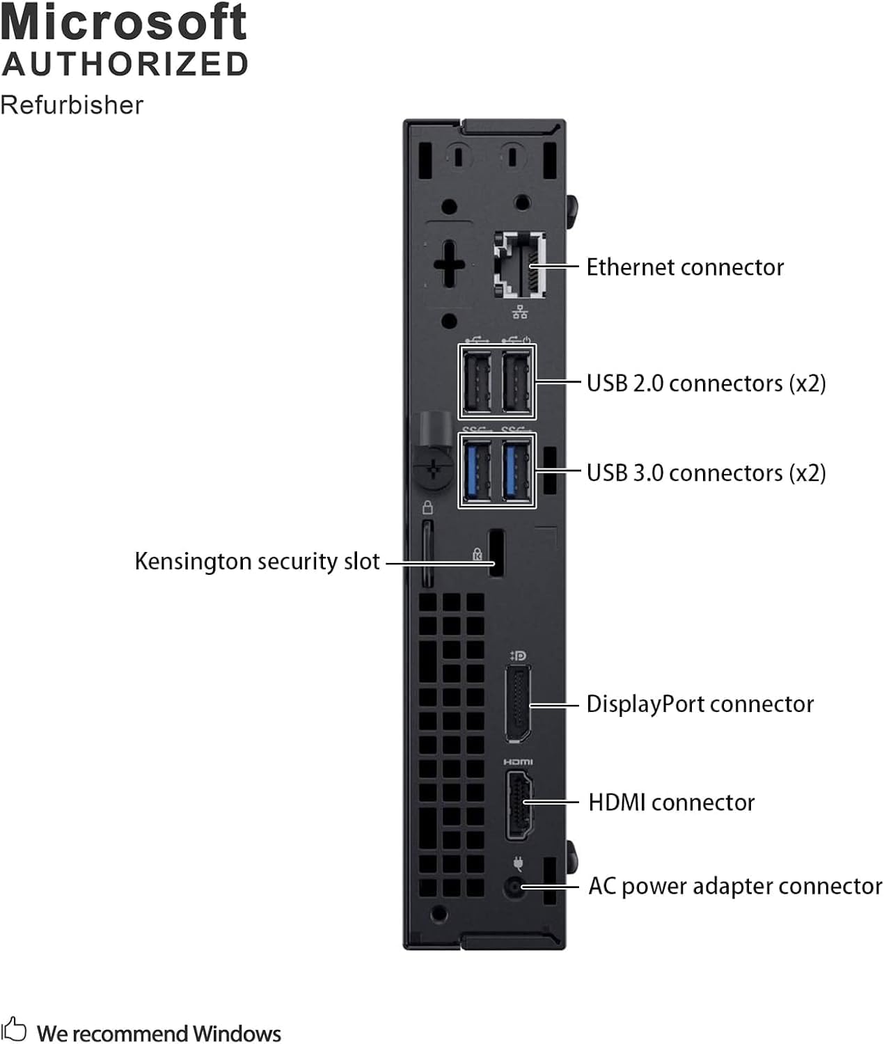 Dell OptiPlex 3060 Mini Desktop, Windows 11 Pro Micro PC Computer, Intel Core i5-8500T, 256GB SSD, 8GB RAM, WiFi, Bluetooth, LAN/RJ-45 (Renewed)