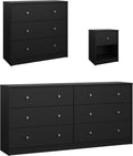 Tvilum Portland Black 3-Piece Bedroom Set