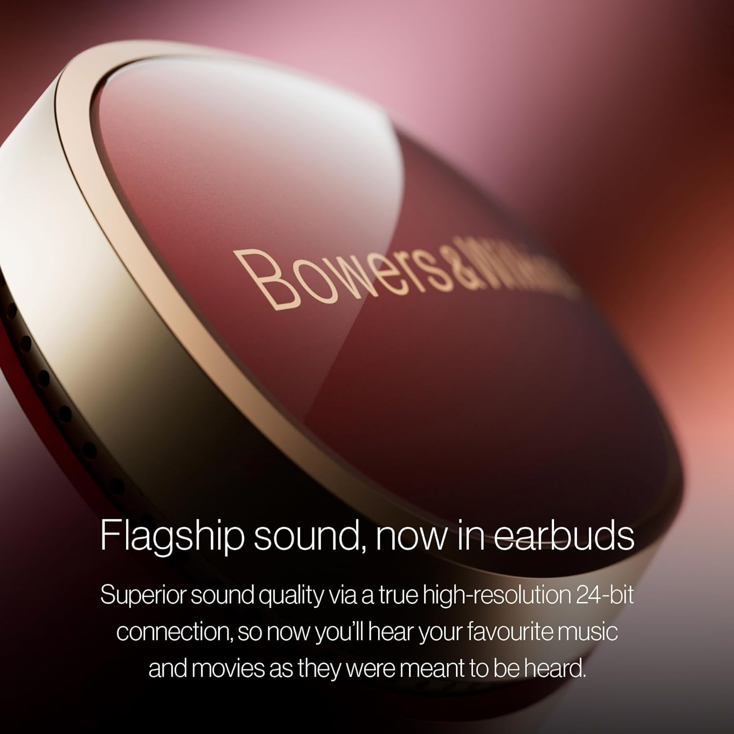 Bowers & Wilkins Pi8 Wireless Earbuds, Dark Burgundy, in-Ear Bluetooth Earphones with aptX Lossless Support, Active Noise Cancelling Earbuds, 3 Built-in Mics, 15-Min Quick Charging