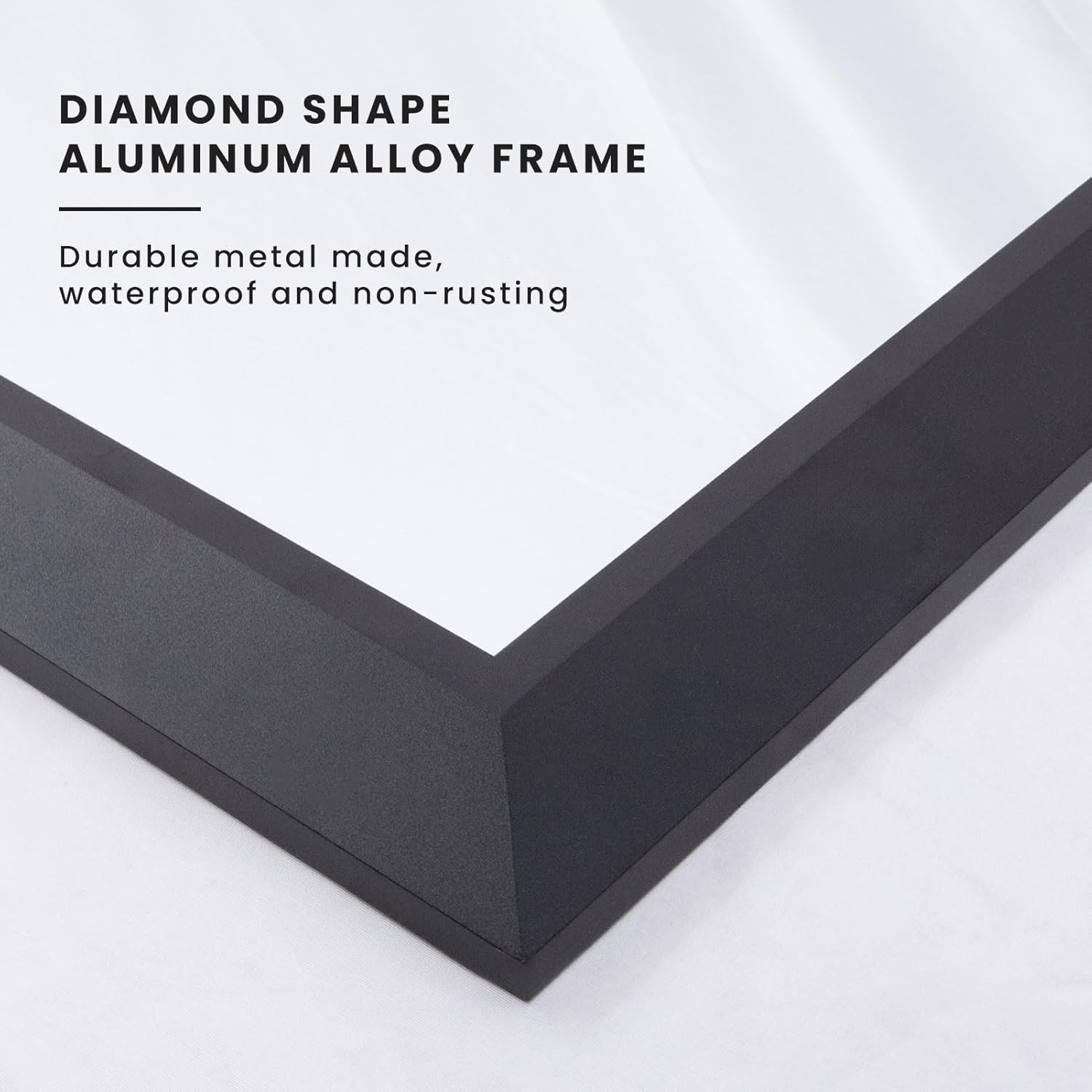 Amorho Black Bathroom Mirror, 50 X30 Inch Thick Metal Framed Wall Mirrors for Over 2 Sinks, Bedroom, Living Room, Entryway, Large Rectangle Wall-Mounted Mirrors.