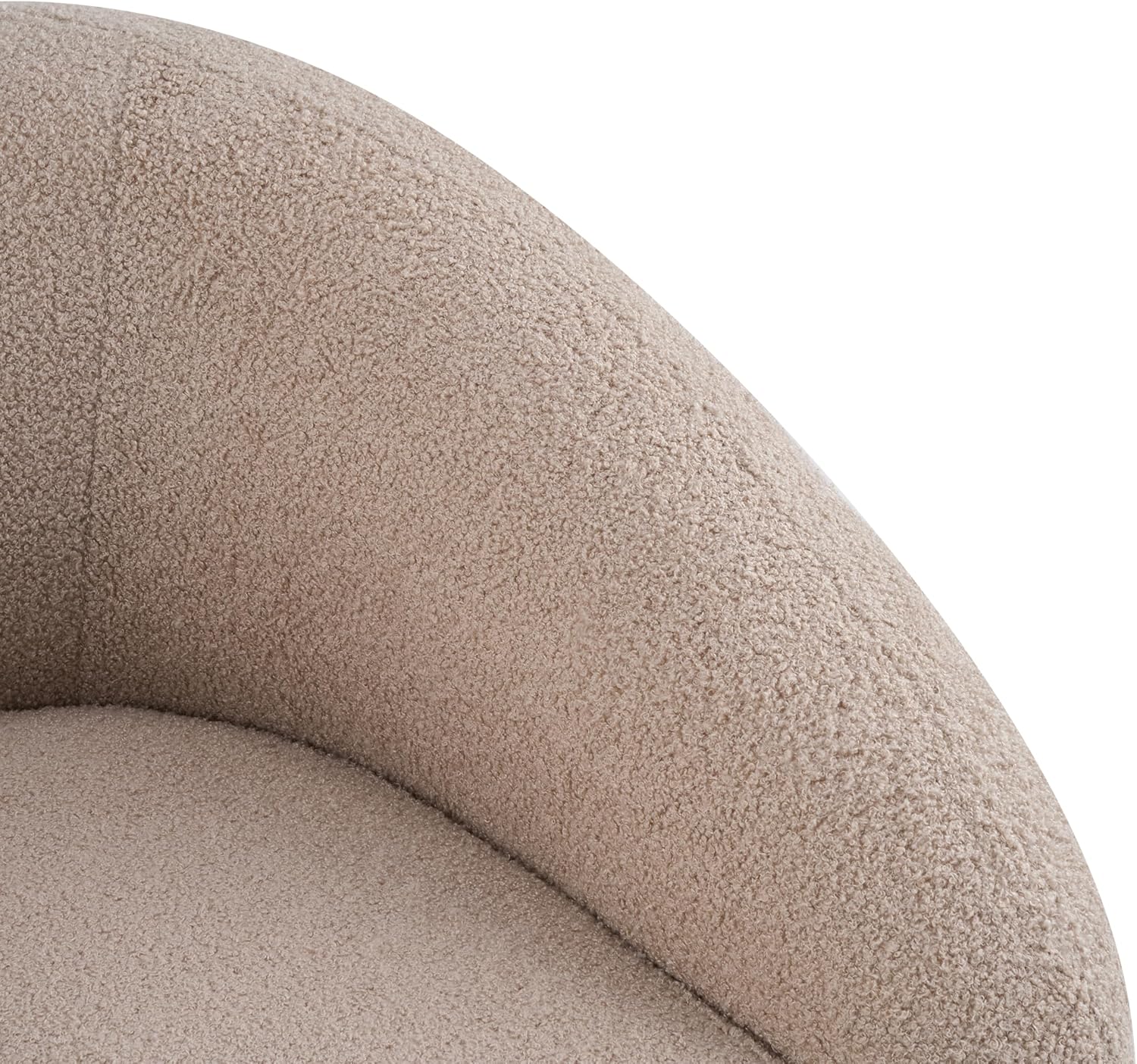 Christopher Knight Home Beckie Boucle Upholstered 360° Swivel Accent Chair, Living Room Barrel Swivel Chair with Wooden Base, Modern Club Chair with Rotation, Light Brown