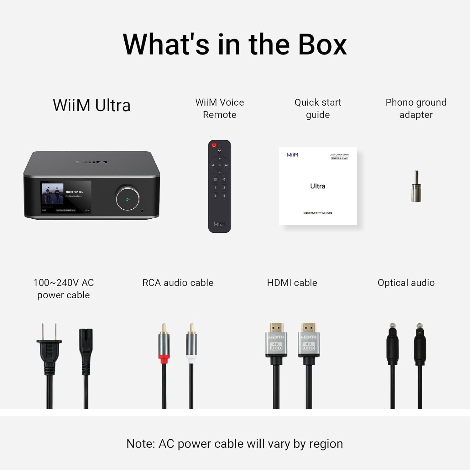 WiiM Ultra Music Streamer & Digital Preamp | 3.5" Touchscreen, Compatible with Google Cast & Alexa, Stream Spotify, Amazon Music, Tidal & More | HDMI ARC, Phono Input & Headphone Output | Space Gray