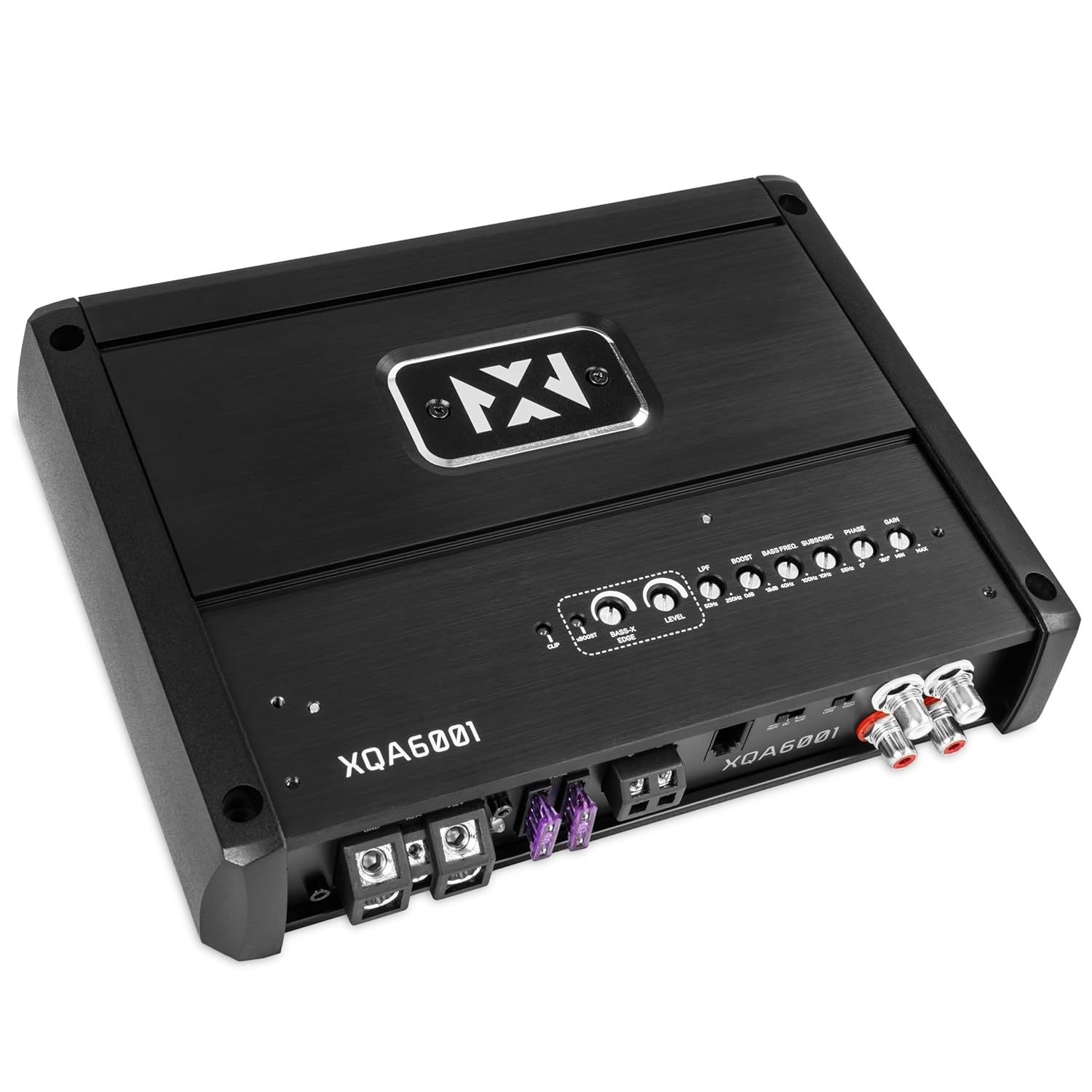 NVX XQA6001 600W RMS XQ-Series SQ Hi-Res Class D 1-Ohm Stable Monoblock Amplifier with X-Boost and Wired Bass Remote