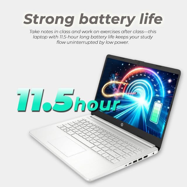 HP Ultrabook Laptop with Copilot AI • Intel Processor • 8GB RAM • 192GB SSD + 1TB Cloud Storage • Microsoft 365 • Windows 11 • Wi-Fi 6 • Portable Student Laptop