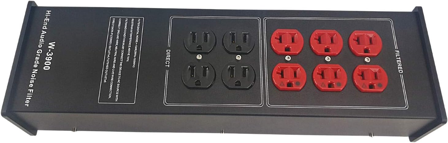AC Power Filter Power Conditioner - WAudio AC Power Purifier with Surge Protector, Black