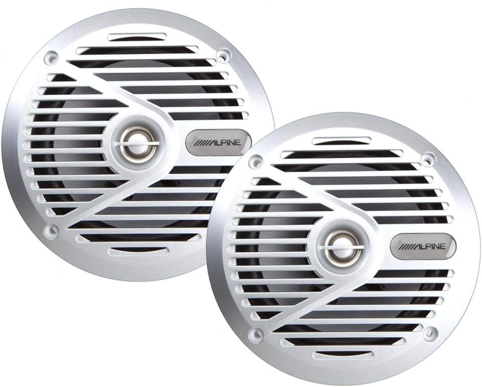 Alpine SPS-M601 110W 6-1/2" 6.5" 2-Way Type-S Marine Coaxial Speakers - Silver