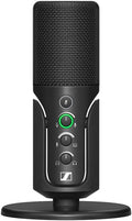 SENNHEISER Professional Profile - USB Cardioid Condenser Microphone & Table Stand, 1.2 m USB-C Cable - Mute Button, Built-in Headphone Jack, Gain, Mix & Volume Control, for PC & Mac,Black
