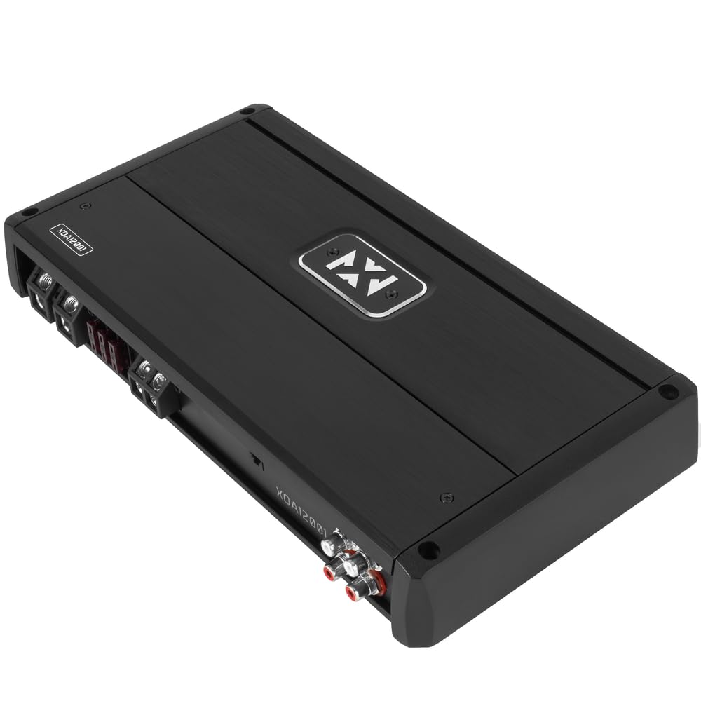 NVX XQA12001 1200W RMS XQ-Series SQ Hi-Res Class D 1-Ohm Stable Monoblock Amplifier with X-Boost and Wired Bass Remote