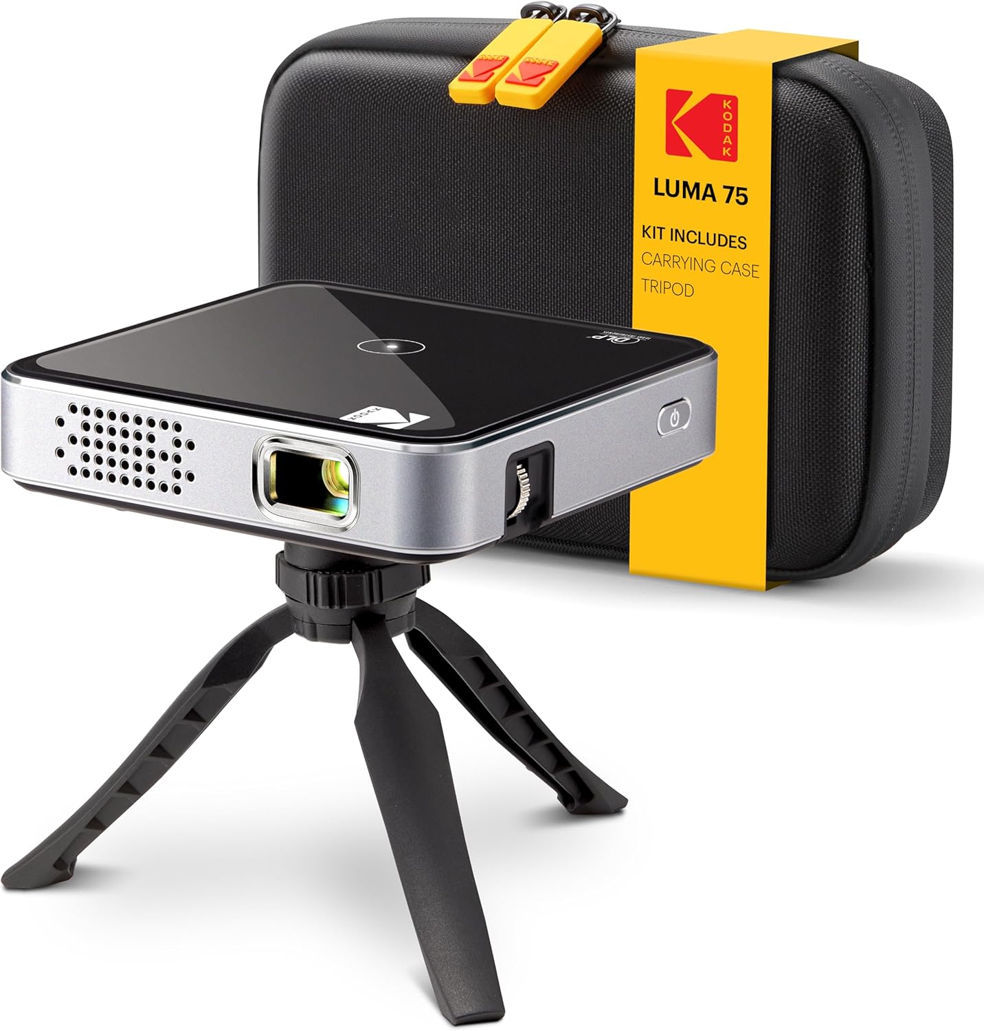 KODAK Luma 75 Ultra Mini Pocket Projector - Black, Standard Kit - 1080p HD DLP Engine for Portable Projector - Up to 100-Inch Screen Expansion Anywhere - Battery Powered with 2-Hour Runtime