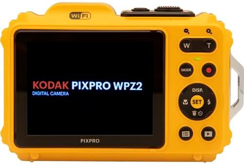 KODAK PIXPRO WPZ2 Waterproof Digital Camera Bundle, Includes: SanDisk 32GB MicroSD Memory Card, Spare Battery and More (5 Items) (Yellow)