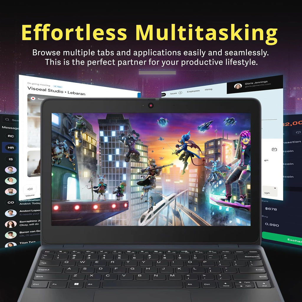 Lenovo 100w Gen 4 11.6" HD Laptop, Intel Processor N100, 4GB LPDDR5, 1.12TB Storage (128GB SSD+ 1TB Docking Station Set), Intel UHD Graphics, 720p HD Camera Wi-Fi 6, Win 11 Pro, Gray
