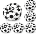 6 Pack Inflatable Soccer Bean Bag Chair 41 Inch Blow up Soccer Sofa with Foot Pump, Inflatable Bean Bag Chair for Adults, Portable Air Cushion Lounge for Outdoor Camping Party