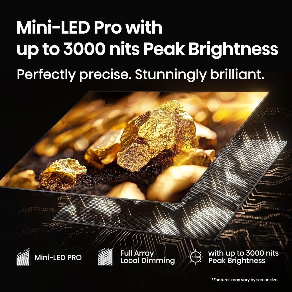 Hisense 65" U7 Mini-LED ULED 4K UHD Best Premium Gaming Google Smart TV (65U75QG, 2025 Model) - QLED, Native 165Hz, VRR 288, Up to 3000 Nits, HDR10+, Dolby Vision IQ · Atmos, IMAX Enhanced, 2.1.2 Ch