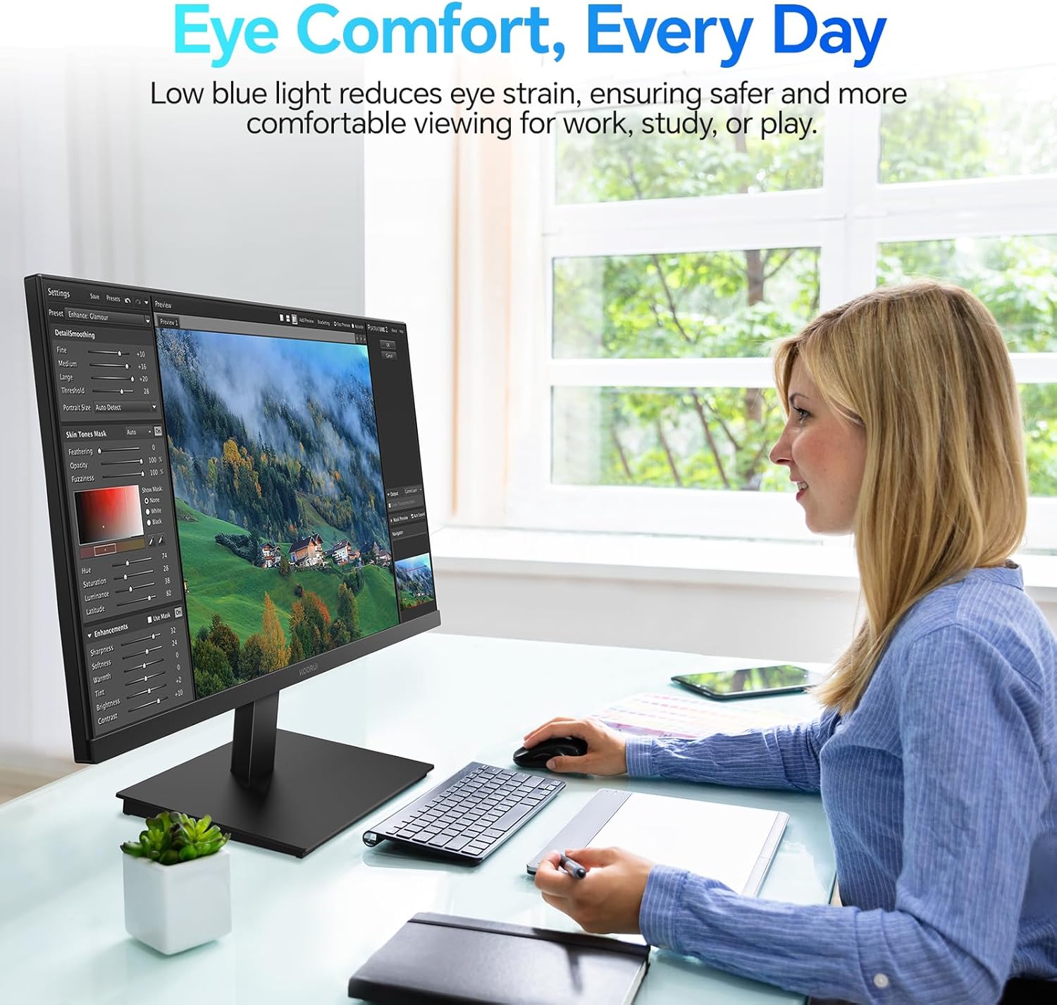 KOORUI 27 Inch QHD (2560x1440) IPS HDR Ultra-Thin Computer Gaming Monitor, 120Hz Refresh Rate, DCI-P3 95%, FreeSync & G-Sync, 1ms MPRT, VESA 100x100mm, Tilt Adjustable for Game and Work, E2721H