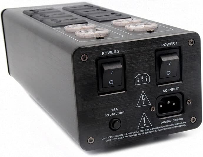 3000W 15A 100-240V AC8.8 Advanced Audio Power Purifier Filter AC Power Socket Video Noise Eliminator/Line Conditioner/Whole Entertainment System Protection