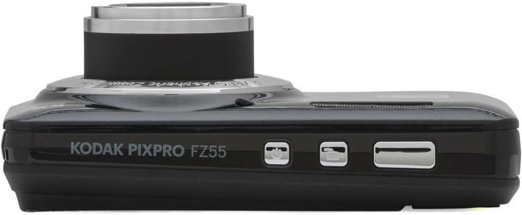 Kodak PIXPRO Friendly Zoom FZ55 Digital Camera (Black) Bundle with 32GB SD Card, Camera Case, and Battery Travel Charger (4 Items)