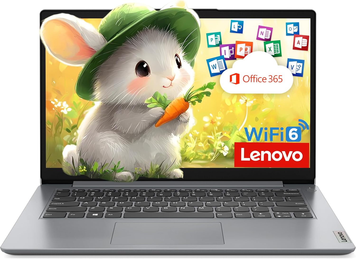 Lenovo Laptop Computer for Home and Office with Office 365, 14" HD Display, 8GB RAM, 128GB Storage, Intel Dual-Core, WiFi6, Bluetooth 5.2, USB-C, Portable Desgin, Long Battery, Windows 11 Home
