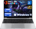 2026 Latest 15.6'' for Windows 11 Laptop Computer, Core i3-7020U Laptop 8GB RAM 256GB SSD, 32GB+2TB Expandable, FHD IPS Display & Backlit Keyboard, Fingerprint Unlock, Office, Wi-Fi, BT5.2, HDMI, USB