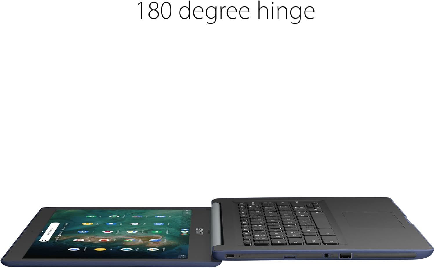 ASUS Chromebook C403 Rugged & Spill Resistant Laptop, 14.0" HD, Intel Celeron N3350 Processor, 4GB RAM, 32GB eMMC 810G Durability, Dark Blue, Chrome OS, C403NA-WS42-BL (Renewed)