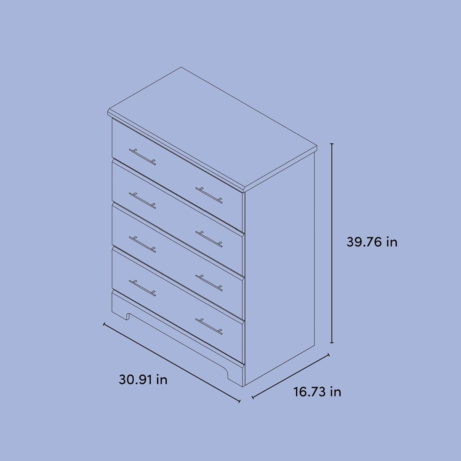 Storkcraft Brookside 4 Drawer Dresser (Black) – GREENGUARD Gold Certified, Nursery Dresser for Kids Bedroom, Chest of Drawers