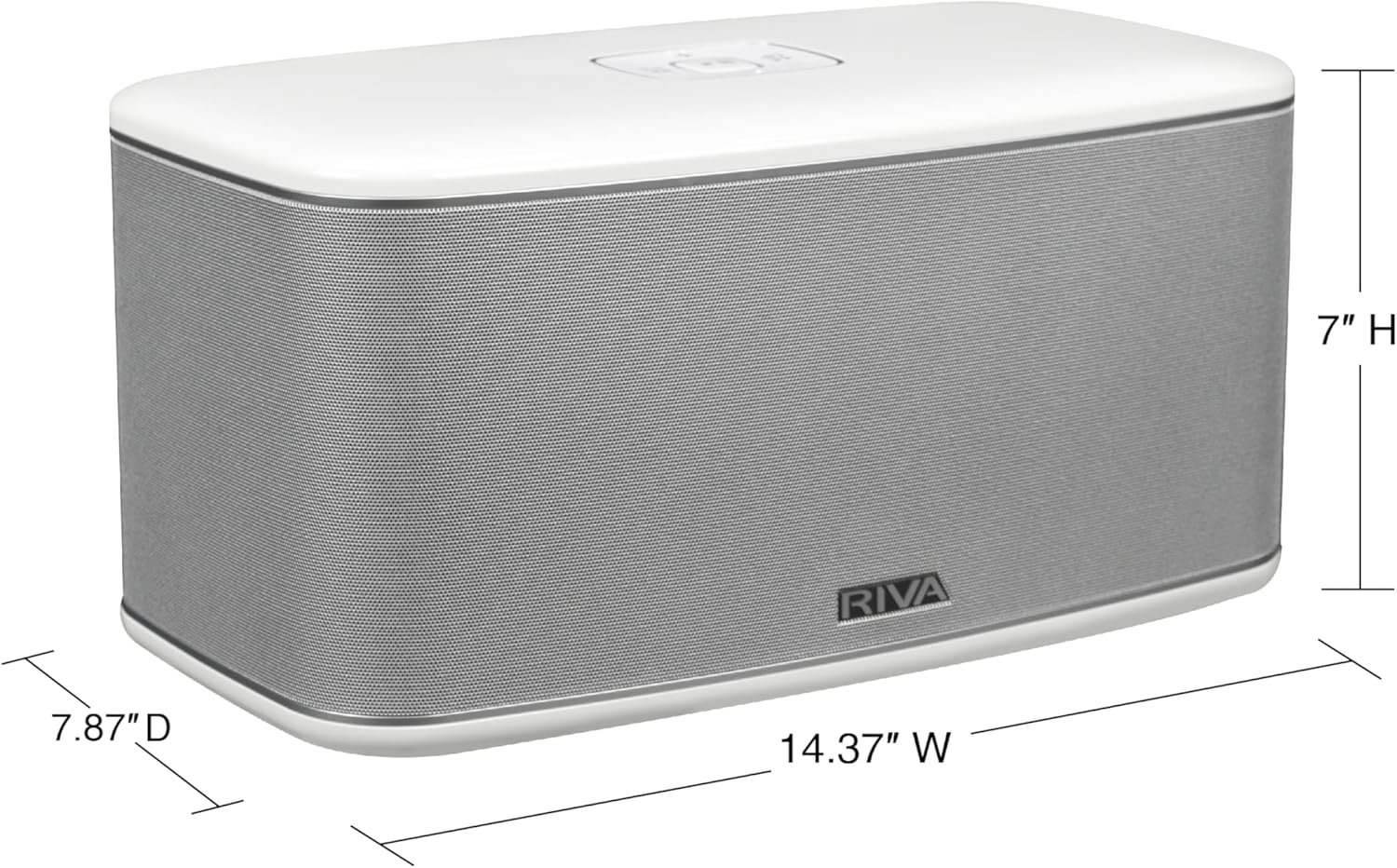 RIVA Upgraded Festival Wi-Fi Bluetooth Hi-Fi speaker, 10 drivers, 200 watts, Support Chromecast, Airplay2, Spotify streaming audio, Multi-room Music, Optical, USB and 3.5mm Aux-in Connectivity (White)
