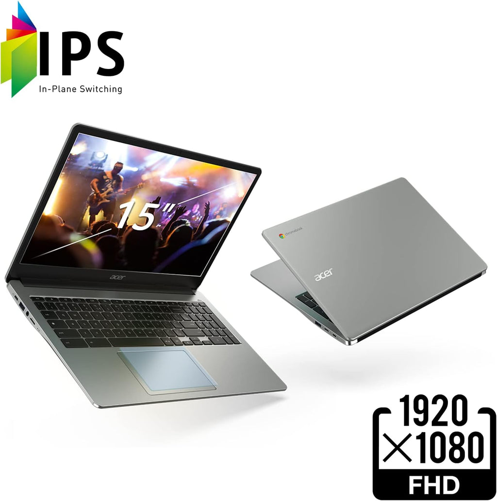 Acer CB315-4H-C8XU Chromebook Laptop | Intel Celeron N4500 | 15.6" Full HD IPS Display | 4GB LPDDR4X | 64GB eMMC | Intel Wi-Fi 6 | DTS Audio | USB Type-C | Chrome OS (Renewed)