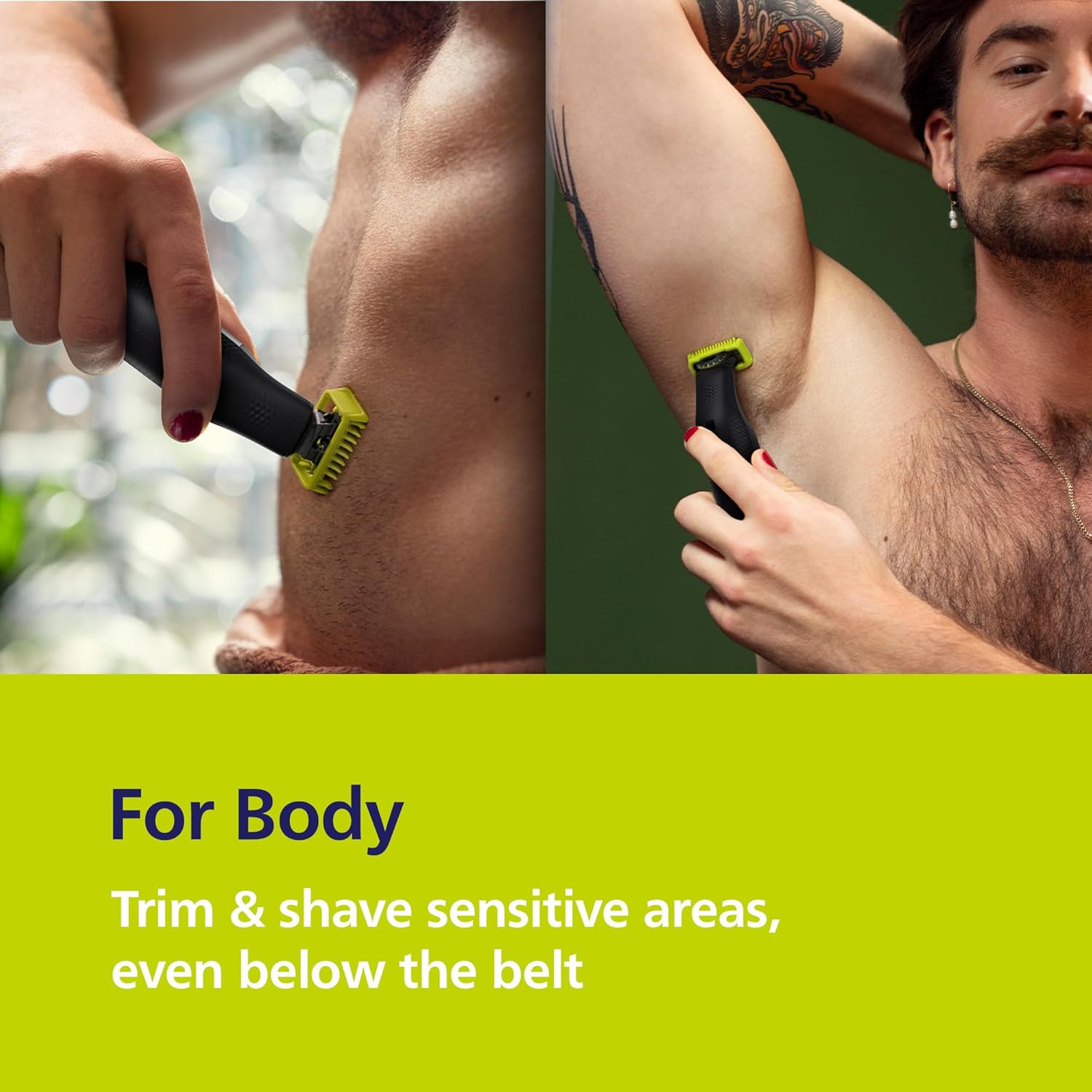 Philips Norelco OneBlade 360 Pro Face + Body, Hybrid Electric Beard Trimmer, Shaver and Bodygroomer, with 360 Blade Technology, Model QP6552/90