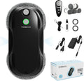 Tosima W5 Window Cleaning Robot, Dual Direction Auto-Spray Smart Window Cleaner with Triple Safety System, Smart Navigation, Remote Control, for All Smooth Surfaces, with 8 Rags, Black
