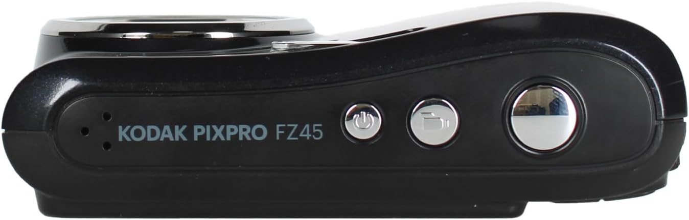 Kodak Pixpro FZ45 Digital Camera (Black) Bundle Including: 64 GB Memory Card, Rechargeable Batteries, Flexible Tripod, Card Reader, Hand Strap, Cleaning Kit, More