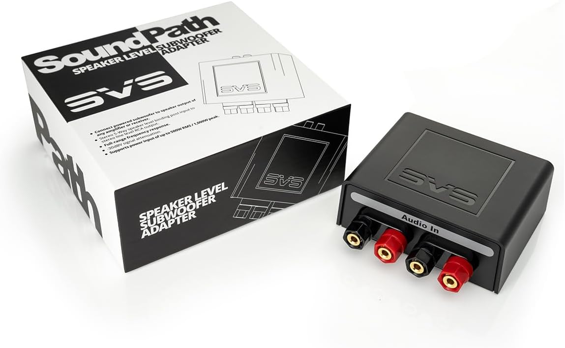 SVS SoundPath Speaker Level Subwoofer Adapter, Home Audio Line Out Converter, Stereo RCA Output