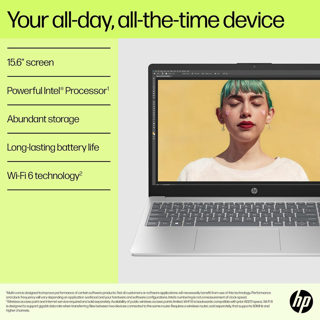 HP Notebook 15.6 FHD Laptop Computer with Microsoft Office 365, 16GB DDR4 RAM, 512GB SSD, Intel 4-Core N100 CPU, 2026 Edition, Numeric Keypad, Copilot AI, Windows 11 Home, Silver