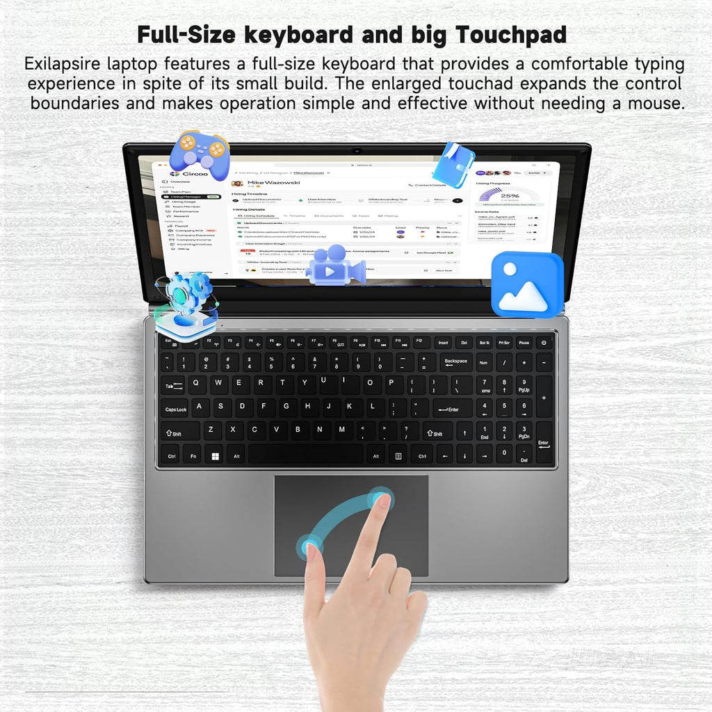 16 inch Laptop Computer,8GB RAM 256GB SSD Storage Laptop PC,with AMD A9 Processor(up to 3.2GHz),IPS FHD Display,Win11,Students & Work Notebook Computer,9000mAh Battery,Cooling System