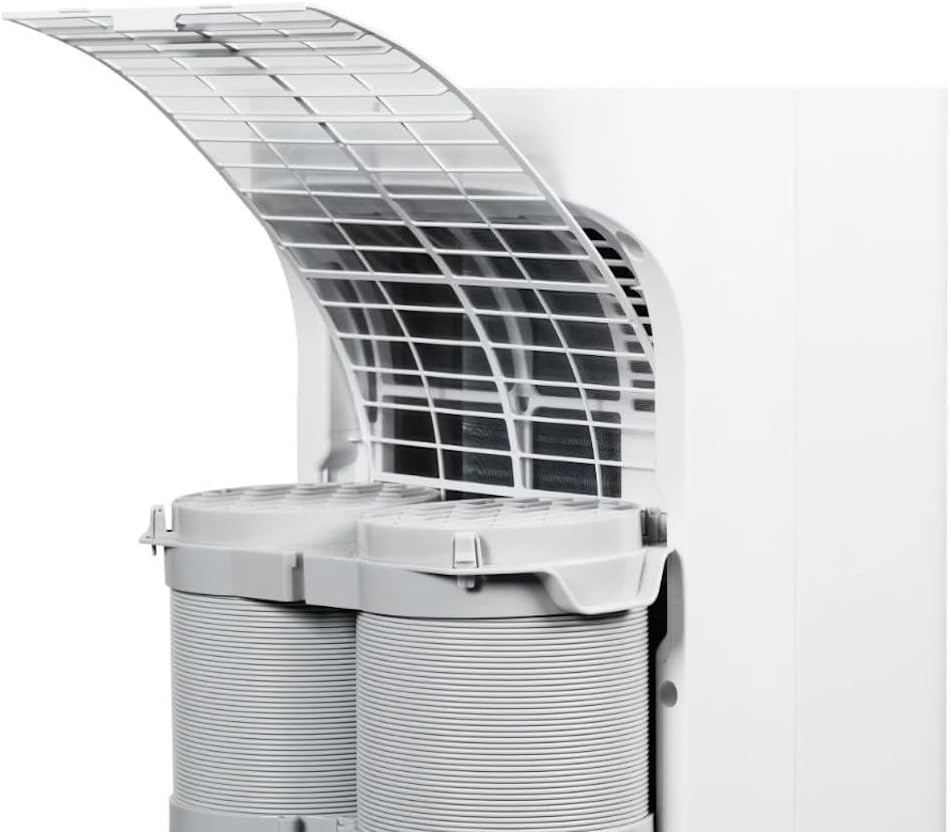 Hisense 8000 BTU 350 Sq. Ft. with Inverter Compressor, Dual Hose Portable Tower Air Conditioner HIAP0825TWD, up to 350 Sq Ft., Wi‑Fi app control for Alexa/Google, Oscillating - HIAP0825TWD