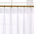 Pure White Chiffon Triple Pinched Pleats French Pleated 84 Inches Long Sheer Curtains for Living Room Window Treatment Tulle Kitchen Voile Bedroom Drapes (Pure White, 60W x 84L (2 Panels))