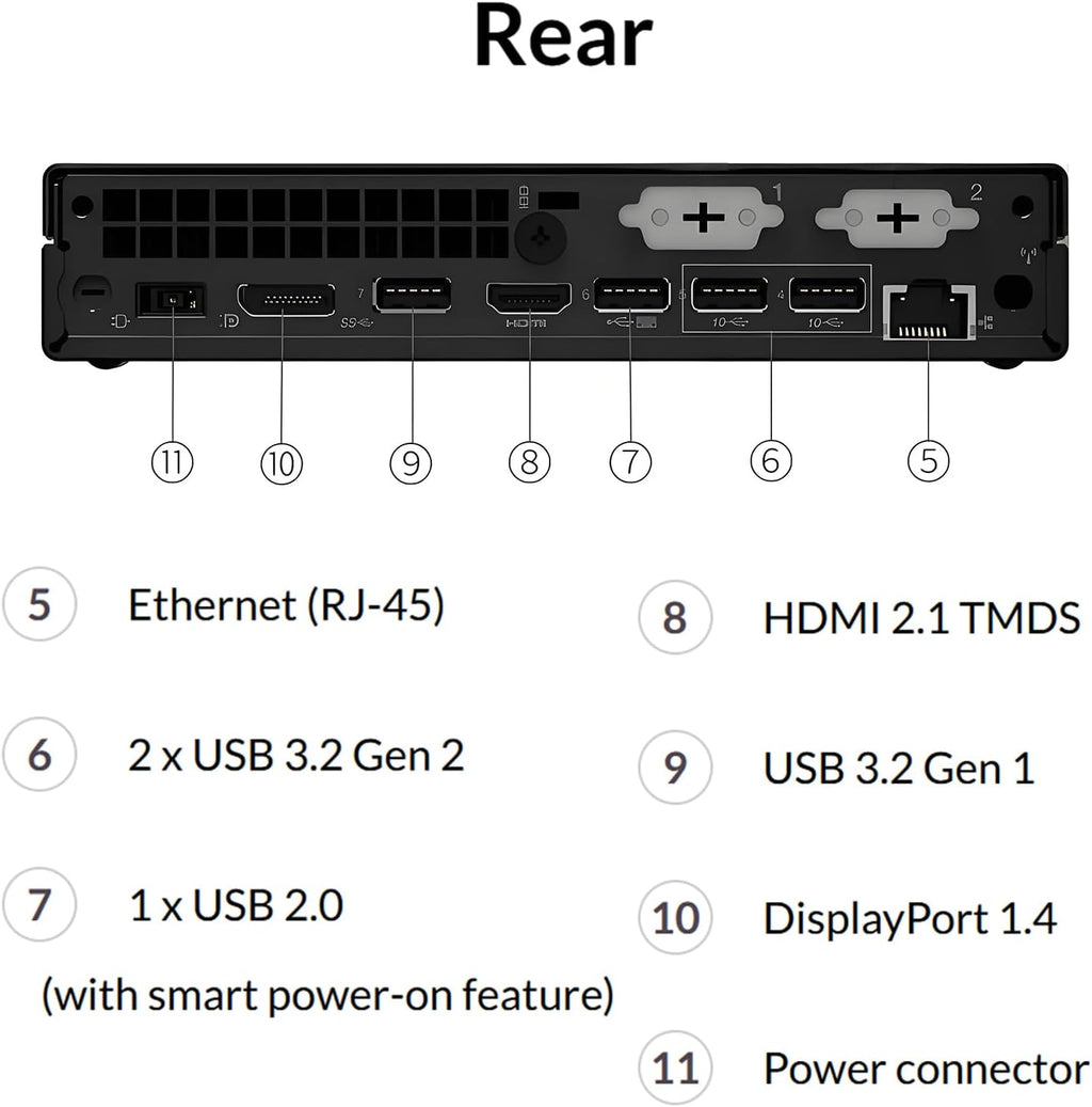 Lenovo ThinkCentre M70q Mini PC MFF, 8GB DDR4 RAM, 512GB PCIe SSD, Intel 6-Core i5-12500T, Tiny 1L Desktop Computer with Office 365, WiFi 6, BT 5.1, Display Port, HDMI, Jet Black, Windows 11 Pro