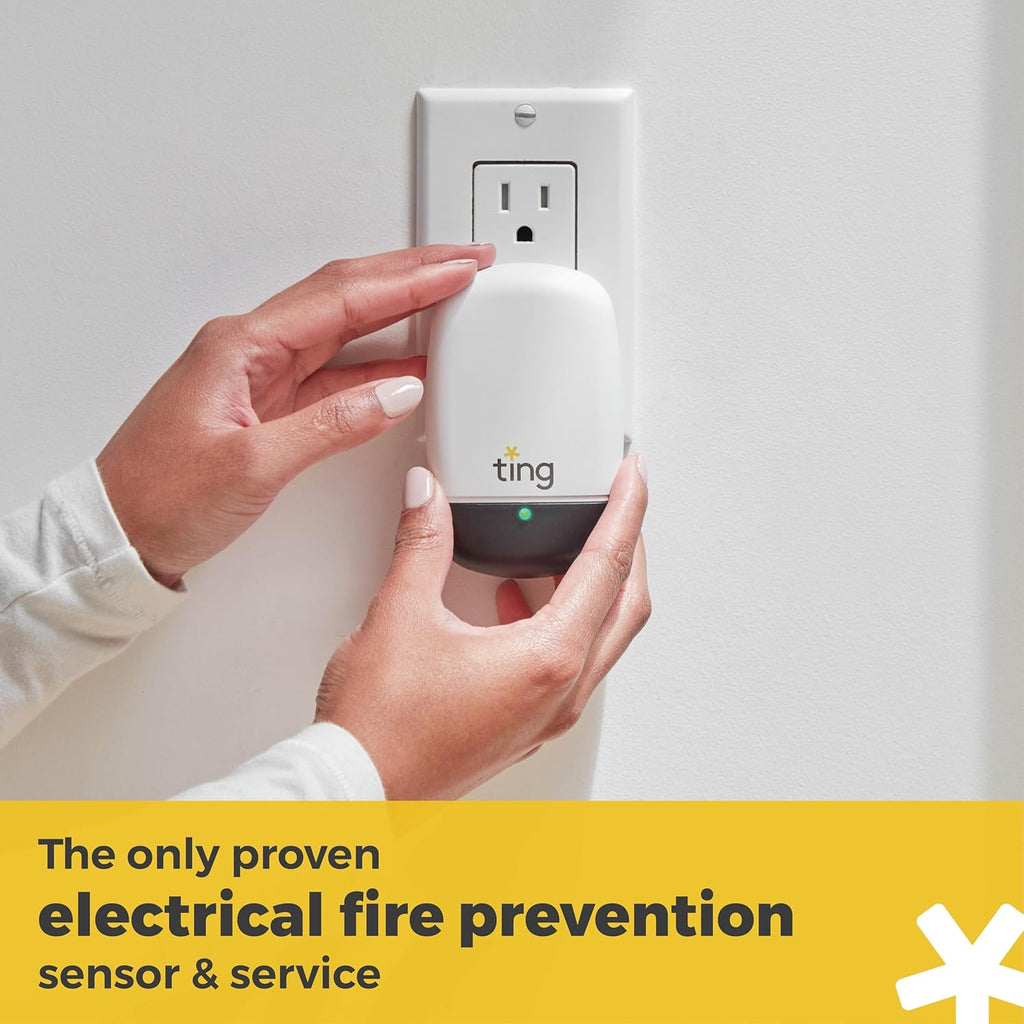 Ting Fire Electrical Fire Prevention Sensor & Service - Residential Use Only - 12 Months of Required Service Included - Home Fire Safety