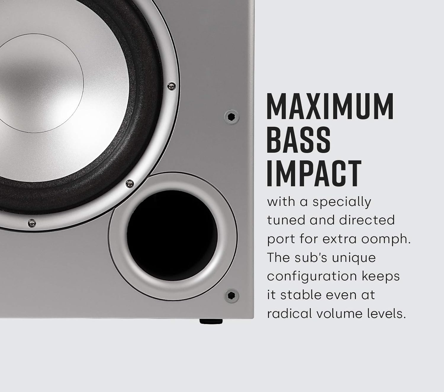 Polk Audio PSW10 10" Powered Subwoofer Home Audio – Power Port Tech, Up to 100 Watts, Big Bass in Compact Design, Easy Setup with Home Theater, Timbre-Matched with Monitor & T-Series Polk Speakers