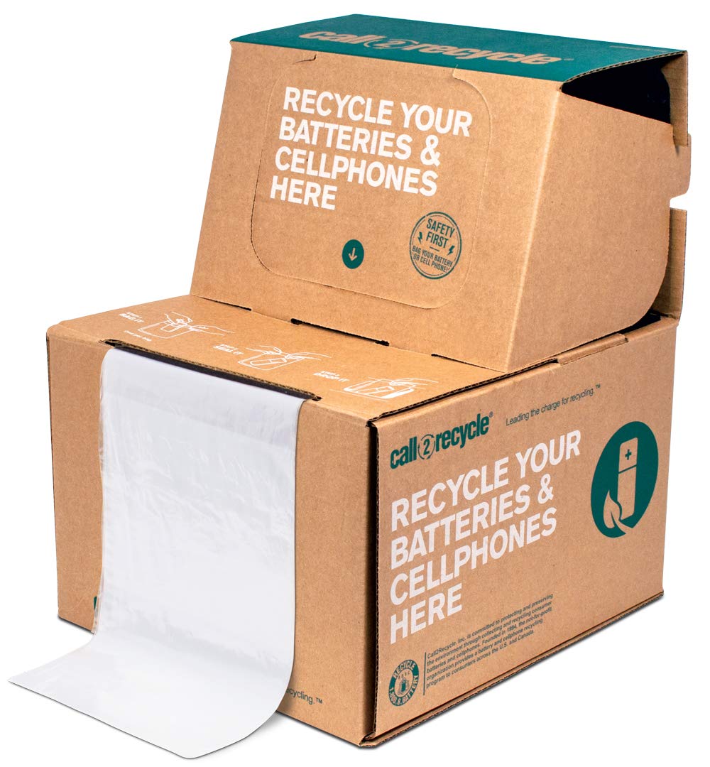 Set of 2 Large Battery & Cellphone Recycling Boxes
