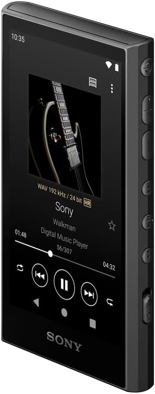 Sony NW-A306 Walkman 32GB Hi-Res Portable Digital Music Player with Android, up to 36 Hour Battery, Wi-Fi & Bluetooth and USB Type-C – Black NW-A306/B, Black