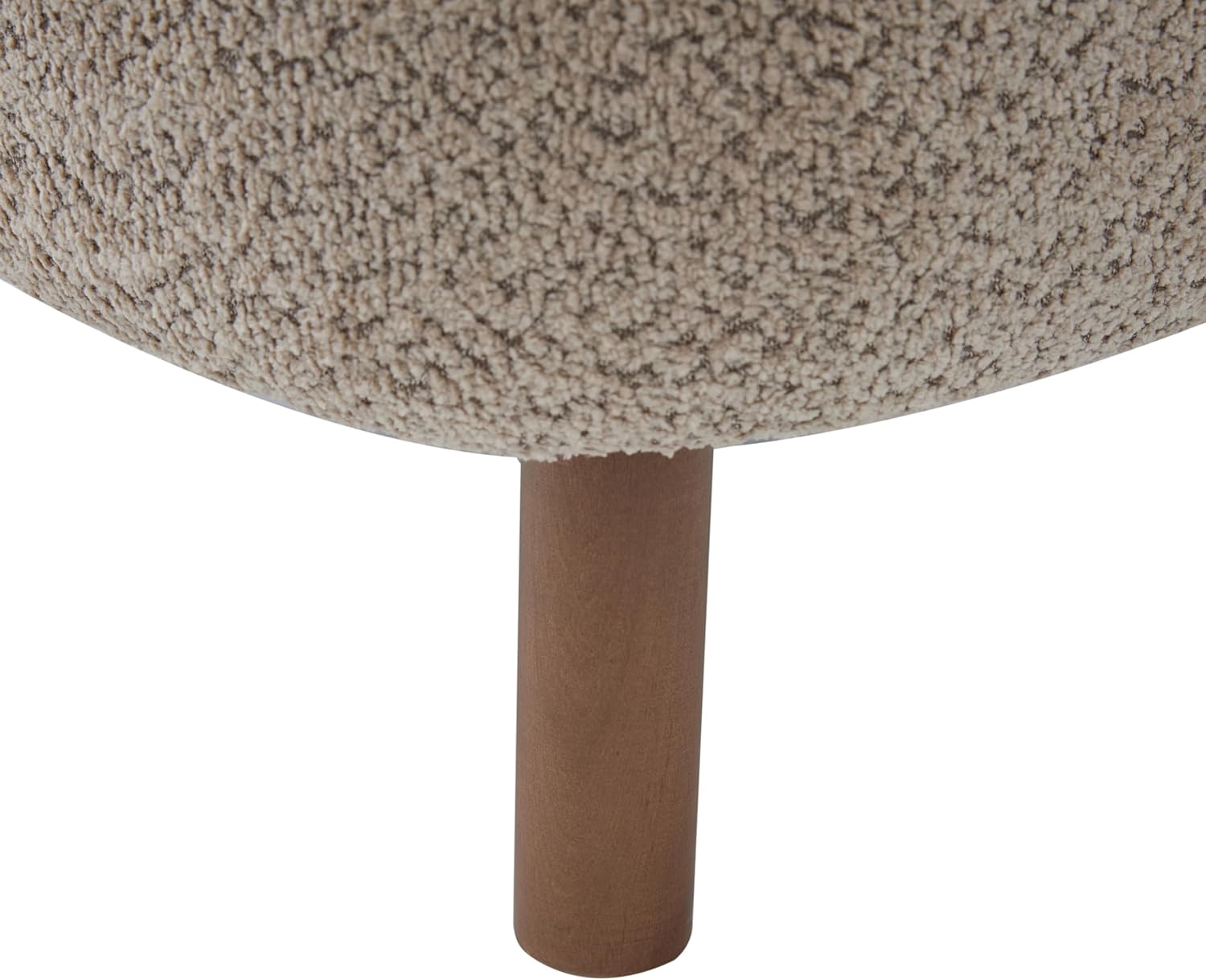 Christopher Knight Home Aurora Boucle Upholstered Wingback Accent Chair, Solid Wood Living Room Slipper Chair, Bedroom Comfy Reading Chair, Brown