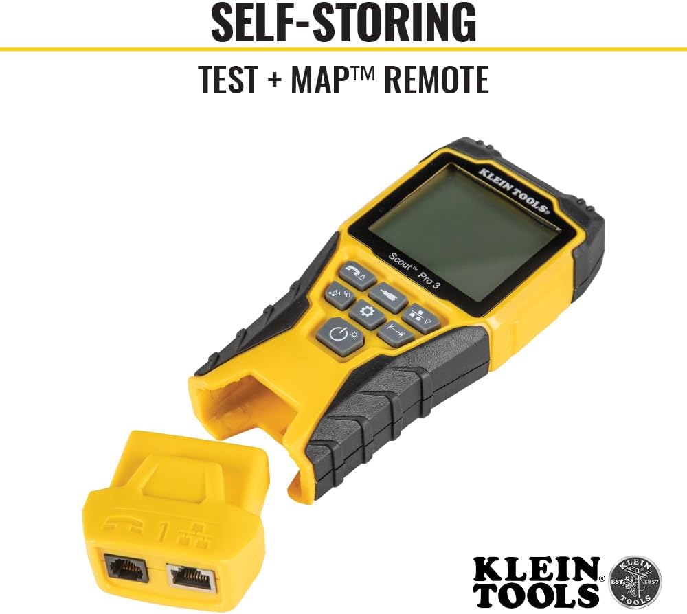 Klein Tools VDV501-851 Cable Tester Kit with Scout Pro 3 for Ethernet / Data, Coax / Video and Phone Cables, 5 Locator Remotes