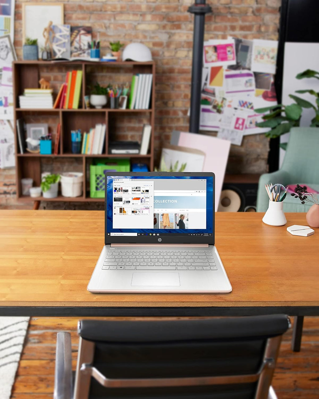 HP 14-dq0030nr 14 Laptop, Intel Celeron N4020, 4 GB RAM, 64 GB Storage, 14-inch Micro-edge HD Display, Windows 11 Home, Thin & Portable, 4K Graphics, One Year of Microsoft 365 (2021, Pale Rose Gold)