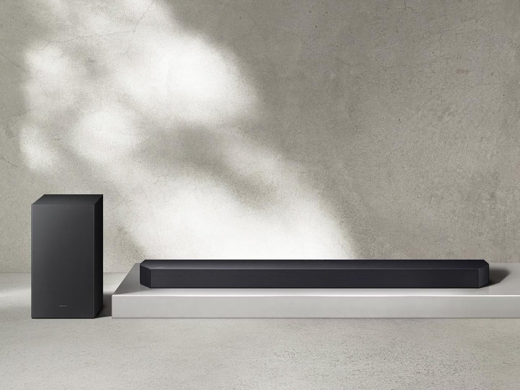 Samsung Q-Series Soundbar HW-Q600F, 3.1.2 Channel, Dolby Atmos Soundbar with Wireless Subwoofer, Q-Symphony, Adaptive Sound, SpaceFit Sound, Game Pro Mode, 4K Pass-Through Home Theater Audio System