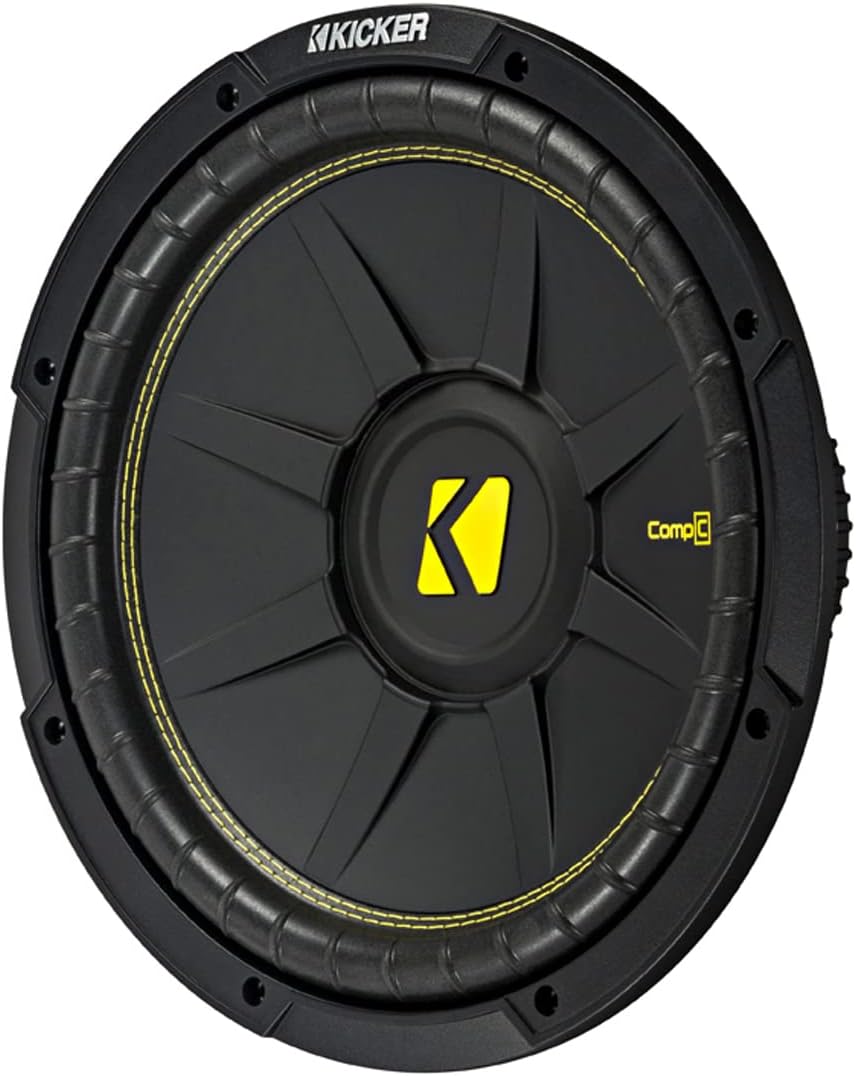 Kicker 12 Inch Bass Bundle 2 44CWCS124 Subwoofers with CXA8001 and amp Wire kit